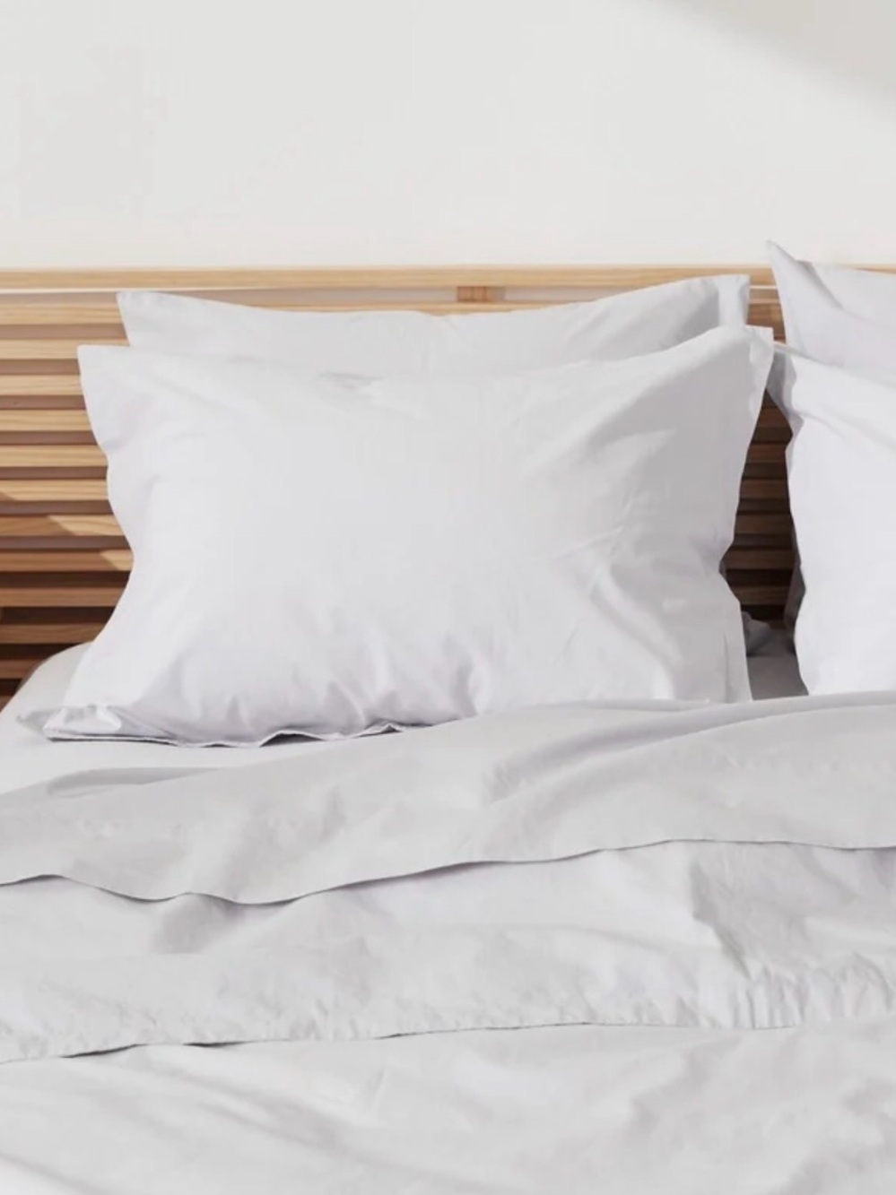 Parachute Percale Duvet Cover in Light Grey
